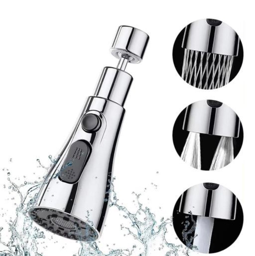 Homes 360° Rotating Kitchen Tap Extender with 3-Mode Spray | Flexible Faucet Attachment | Splash-Proof Water-Saving Nozzle for Kitchen Sink & Wash Basin - Upgrade Your Kitchen