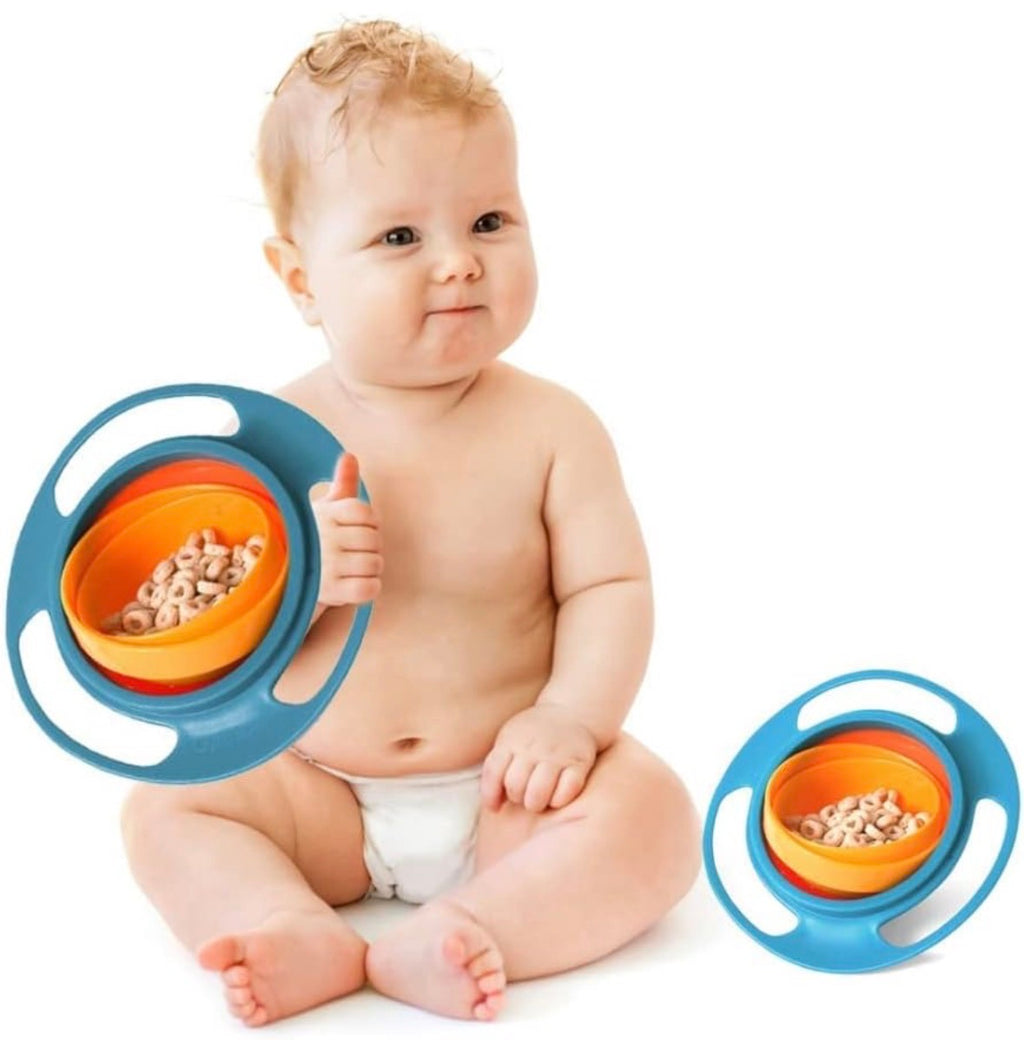 Gyro Bowl for Toddlers-Baby,Non Spill Resistant Bowls for Toddlers with Lid and Rotations,Magic Bowl-360 Rotating for Kids,Container Mess Free Snack Bowls,Multi Colour,1 pcs