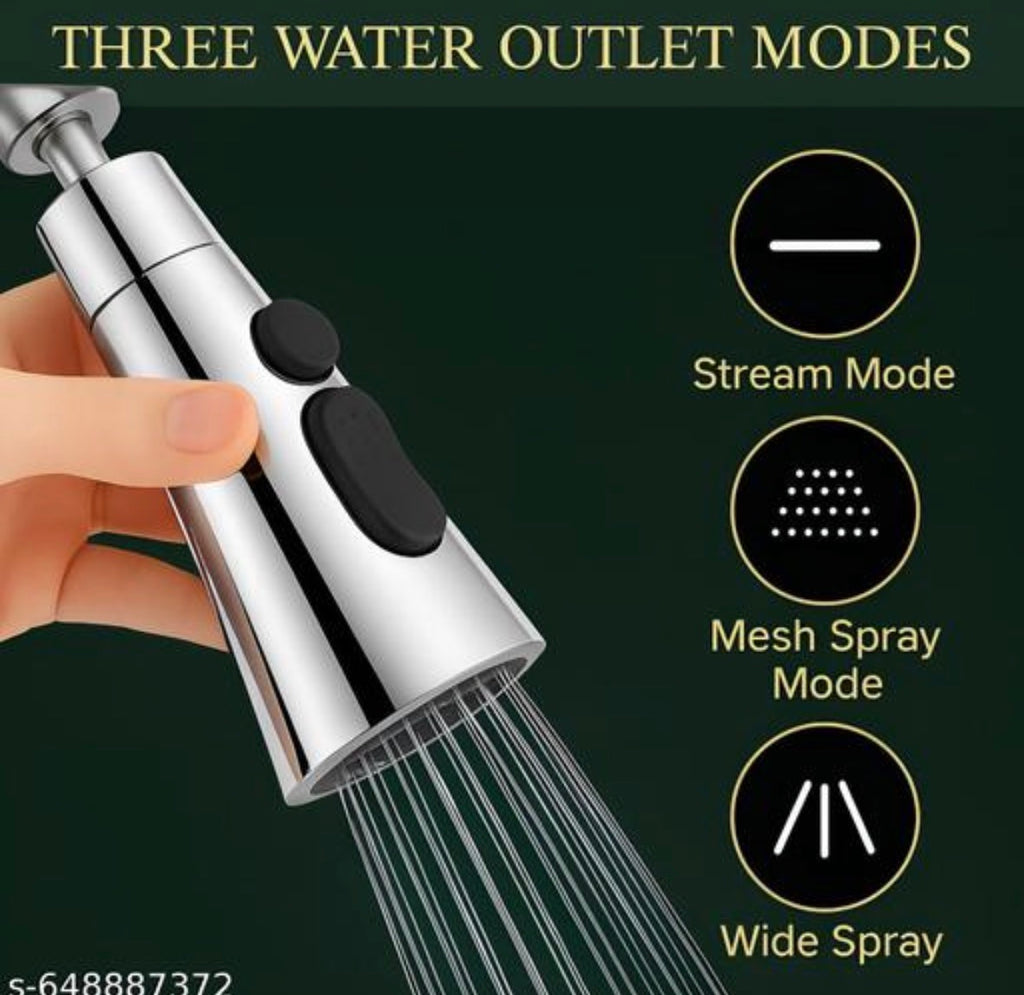 Homes 360° Rotating Kitchen Tap Extender with 3-Mode Spray | Flexible Faucet Attachment | Splash-Proof Water-Saving Nozzle for Kitchen Sink & Wash Basin - Upgrade Your Kitchen